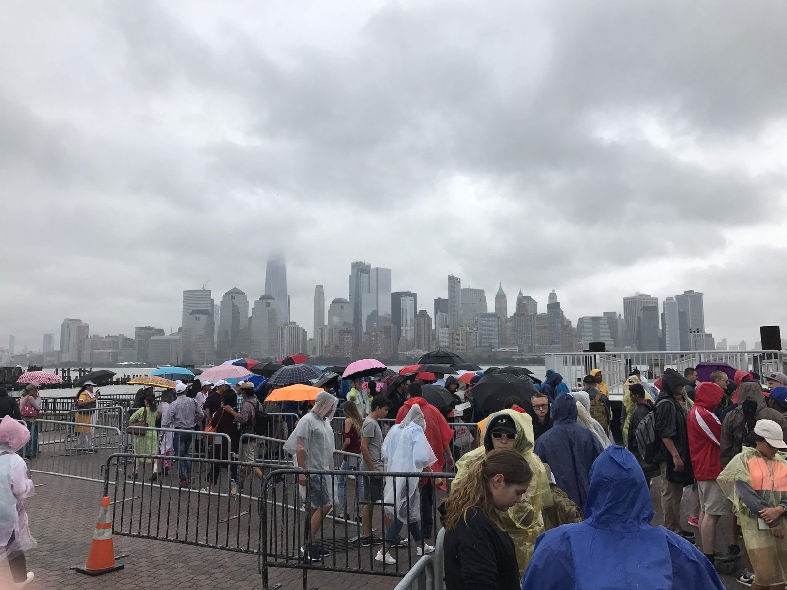 Battery Park with Statue of Liberty in background