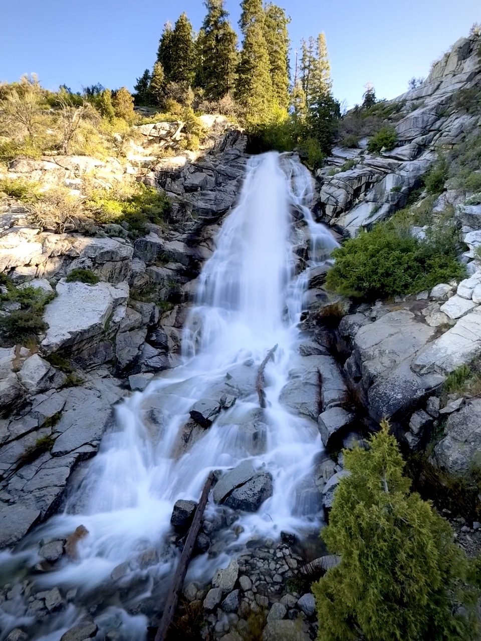 Horsetail Falls above Dry Creek trailhead in Alpine, Utah