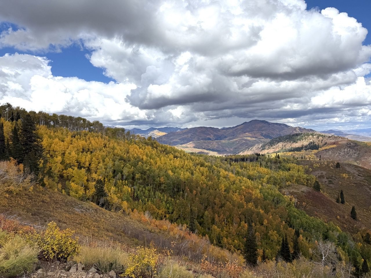A Utah valley seen from the trail