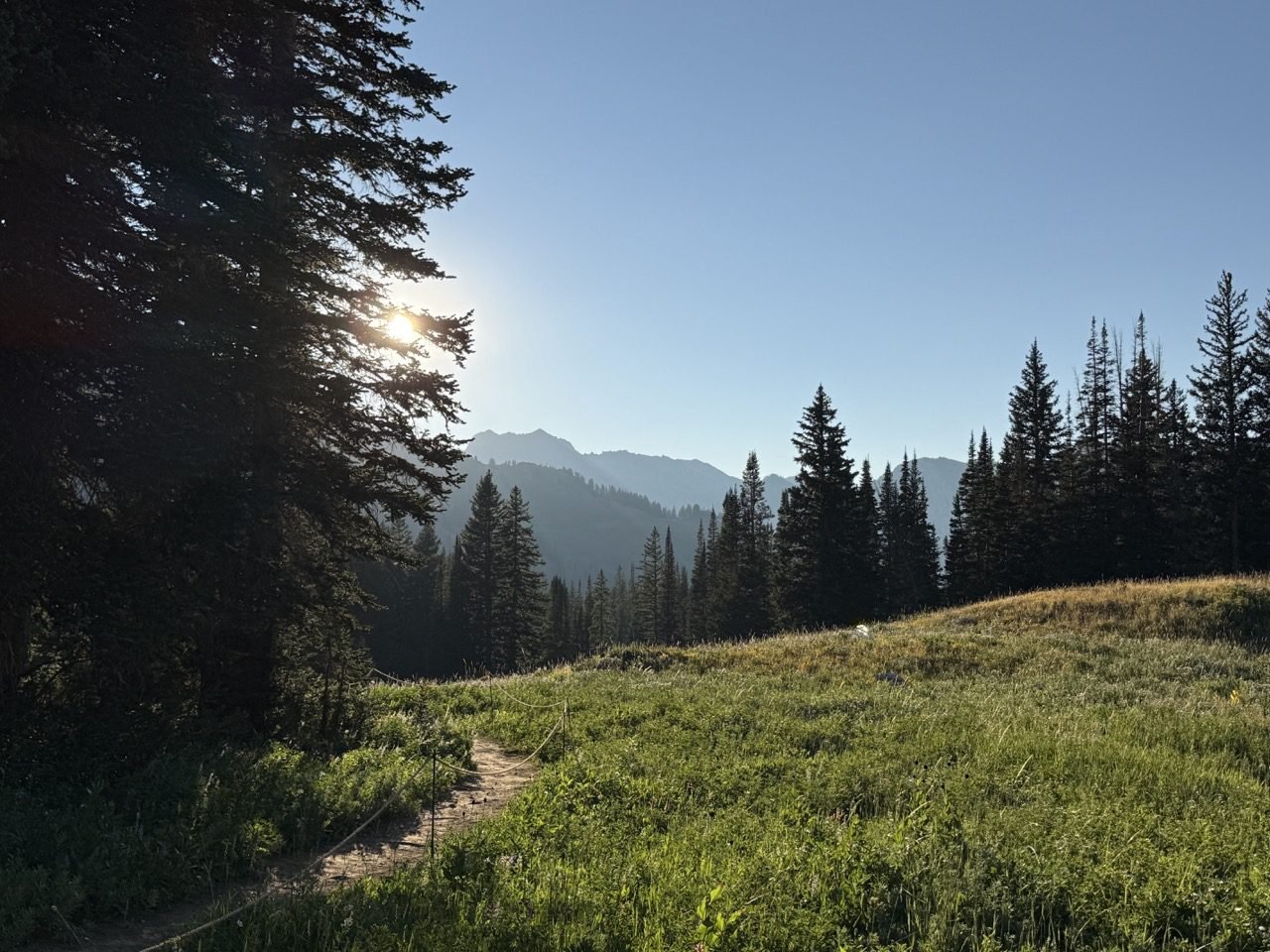 Wide panorama of the Wasatch mountain range