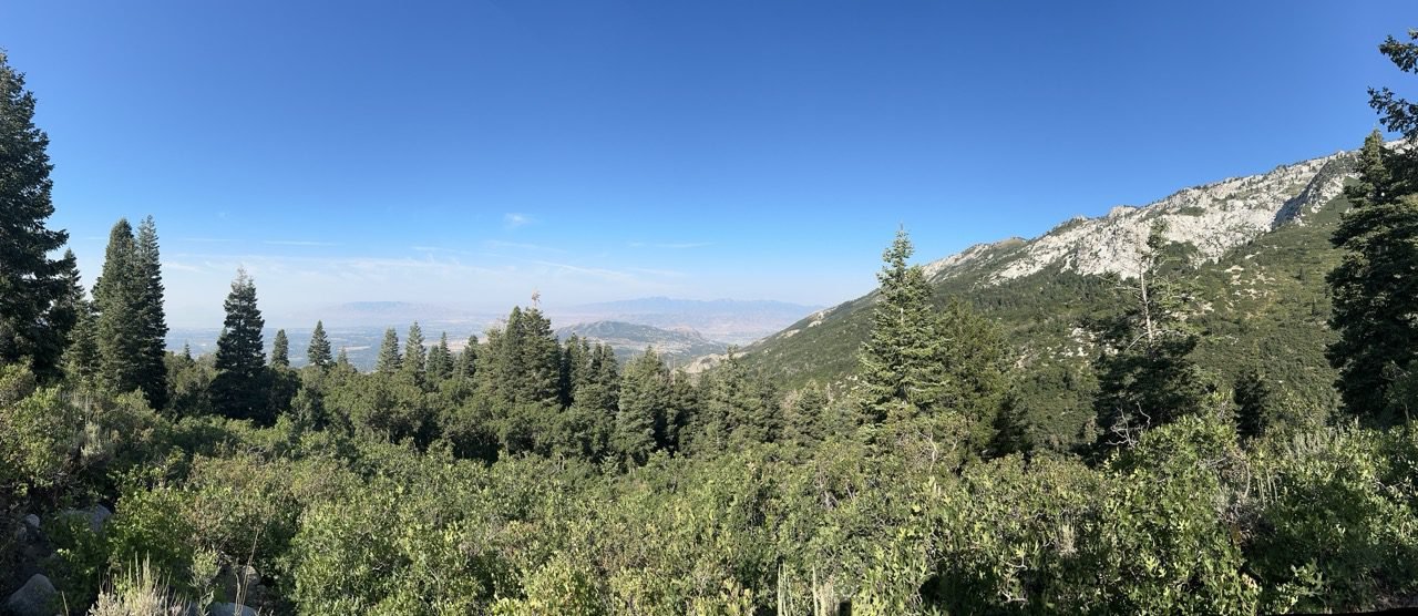 Panoramic view of the Wasatch Mountains