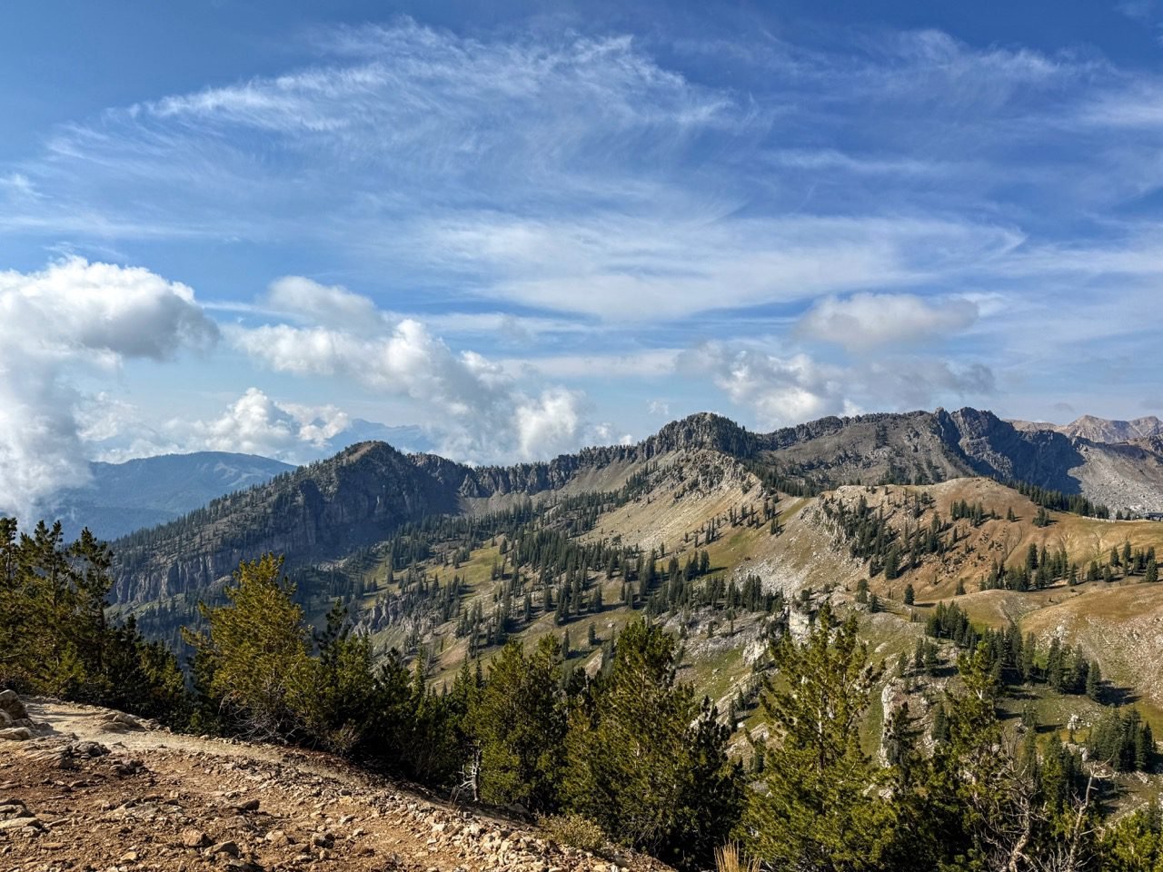 View from Sunset Peak over the Brighton Lakes