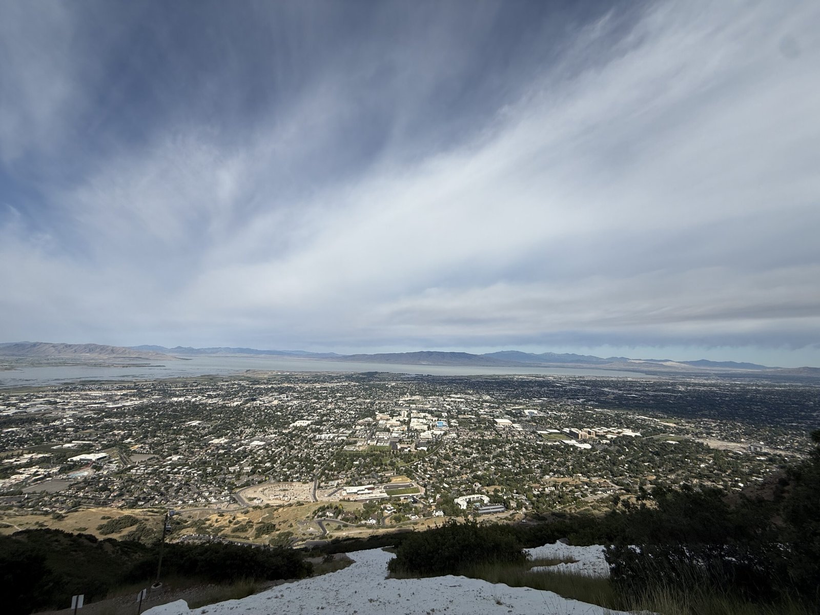 View over Utah Valley from the Y above Provo